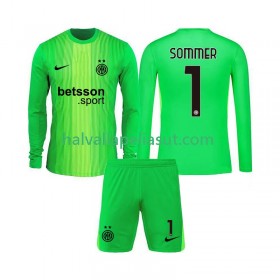 Jalkapallo Pelipaidat/Peliasut Inter Milan Yann Sommer 1 Maalivahti Lasten Kolmaspaita 2025-2026 Pitkähihainen